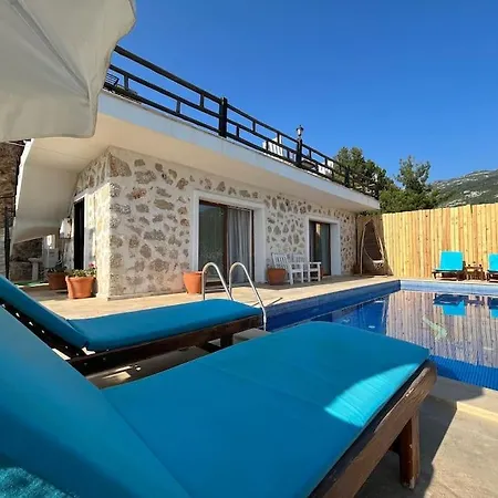 Kalkan'da Tas Mimarili, Havuzlu Villa-awz116 Villa Kaş