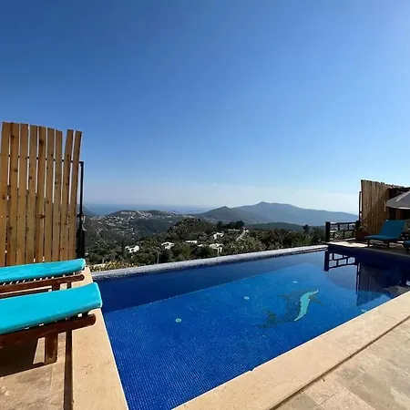 Kalkan'da Tas Mimarili, Havuzlu Villa-awz116 فيلة كاس