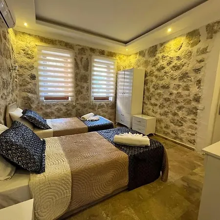 Kalkan'da Tas Mimarili, Havuzlu Villa-awz116 فيلة