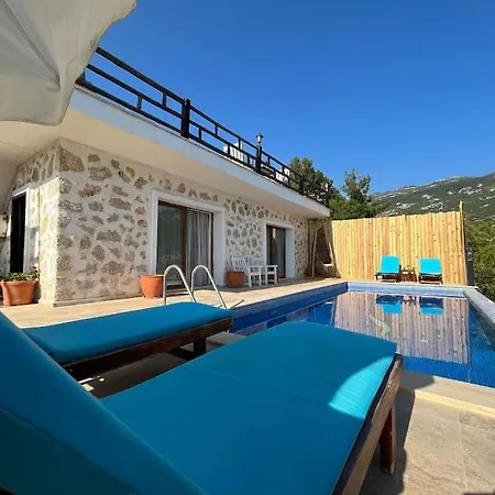 Villa Kalkan'da Tas Mimarili, Havuzlu Villa-awz116 Kaş